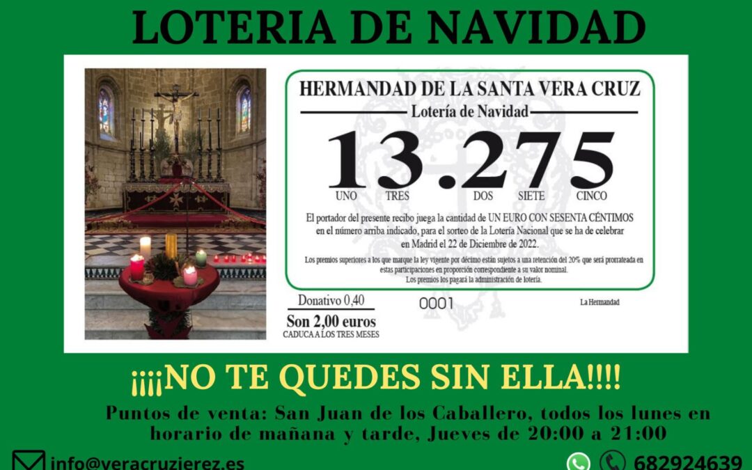 Aun quedan participaciones de la Lotería de Navidad. ¡No te quedes sin ella!