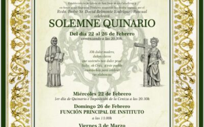 Mañana día 22, Miércoles de Ceniza, comienzan los Cultos Cuaresmales de la Hermandad