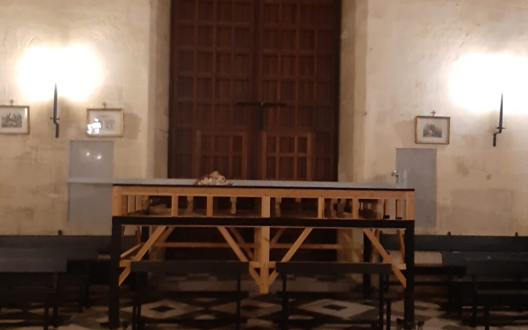 La parihuela del paso de palio ya se encuentra en San Juan