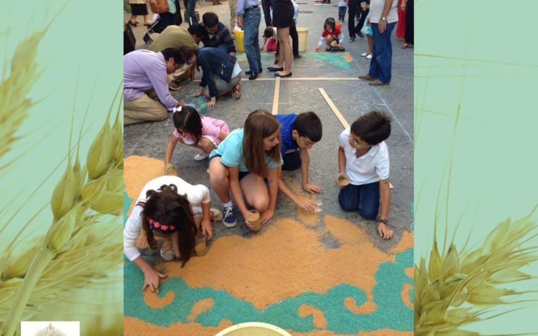 Hoy sábado vente a montar la alfombra del Corpus con la Hermandad