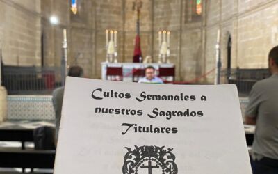 Los Cultos semanales de la Hermandad, serán en esta ocasión mañana viernes día 16 a las 20.30 horas