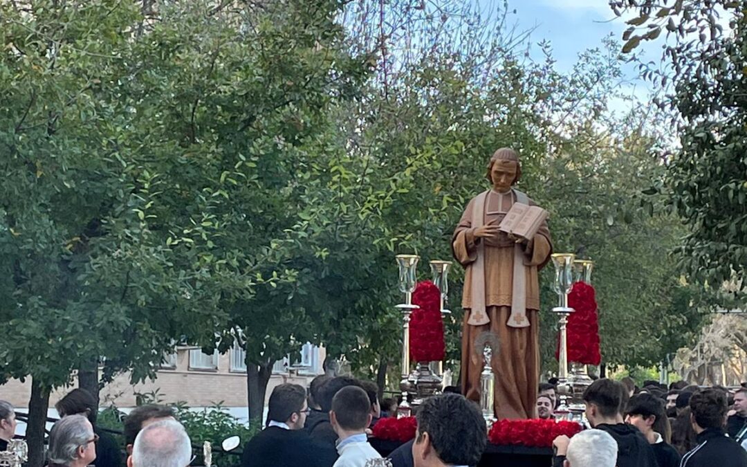 Hoy jueves día 23 a las 15.45 horas Procesión del Beato Chaminade en el Colegio del Pilar