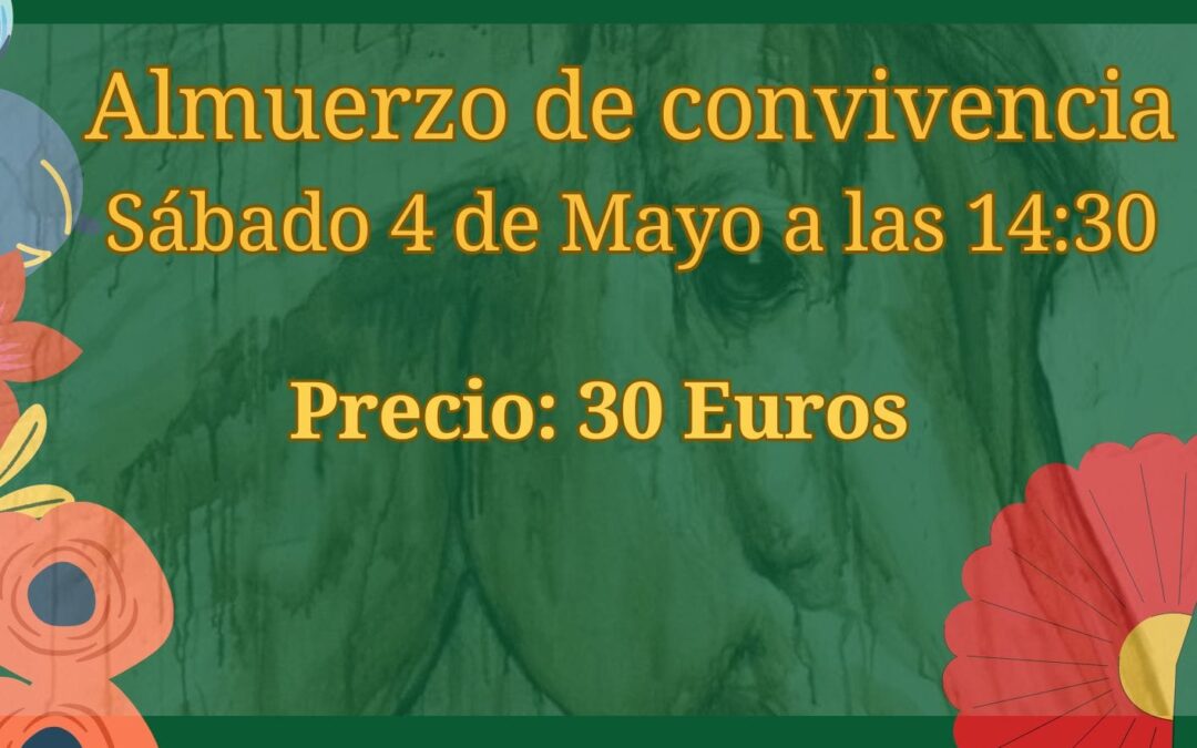 Este sábado 4 de mayo almuerzo de convivencia en la Feria