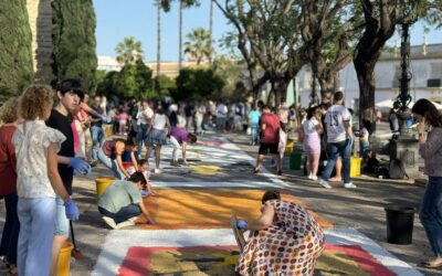 Hoy sábado a partir de las 20.00 horas te esperamos en la Alameda Vieja para montar la alfombra de la Hermandad para el Corpus