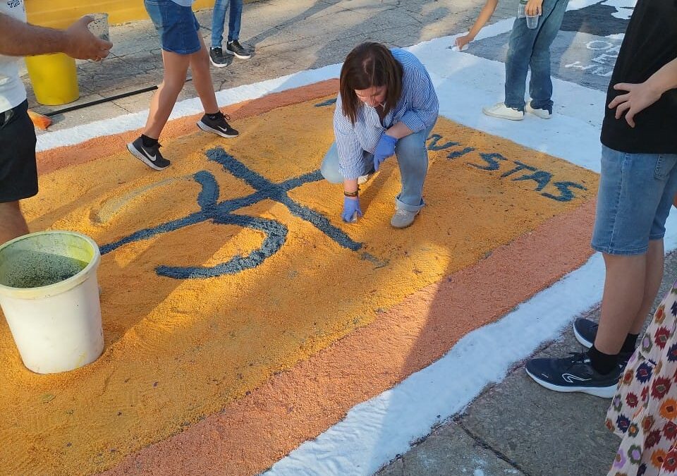 Este sábado a partir de las 20.00 horas montamos la alfombra del Corpus en la Alameda Vieja