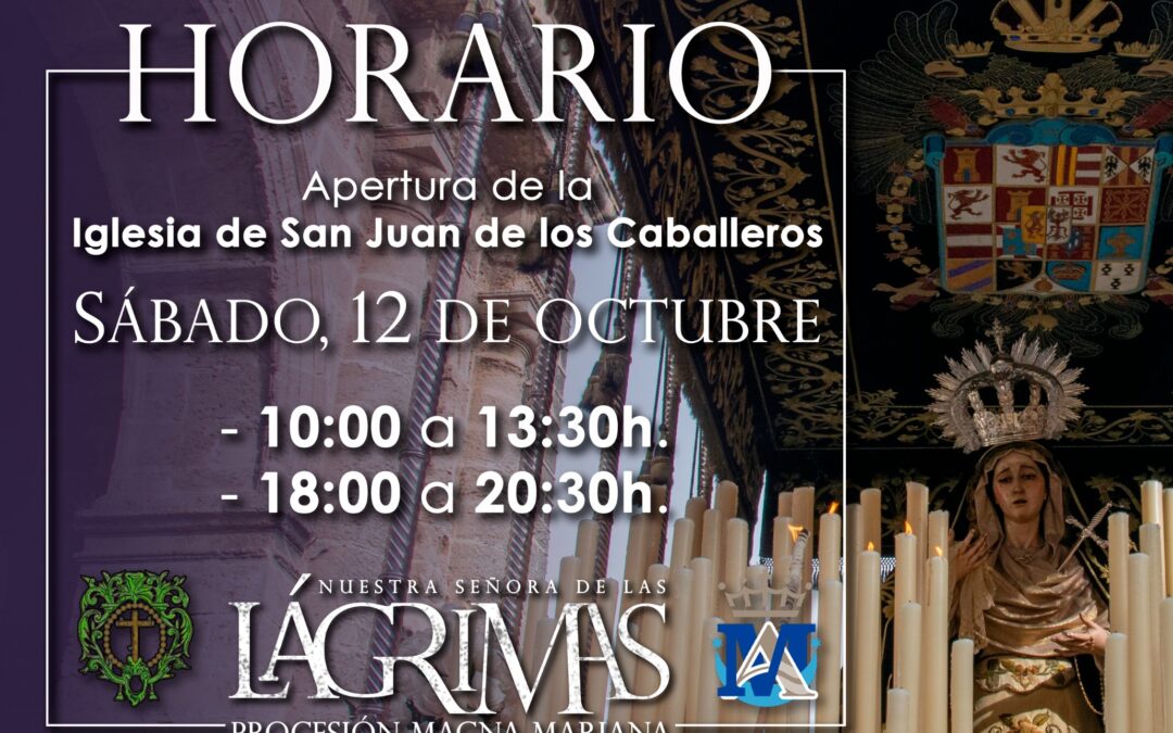 Hoy sábado día 12 de octubre, estará abierto San Juan de los Caballeros