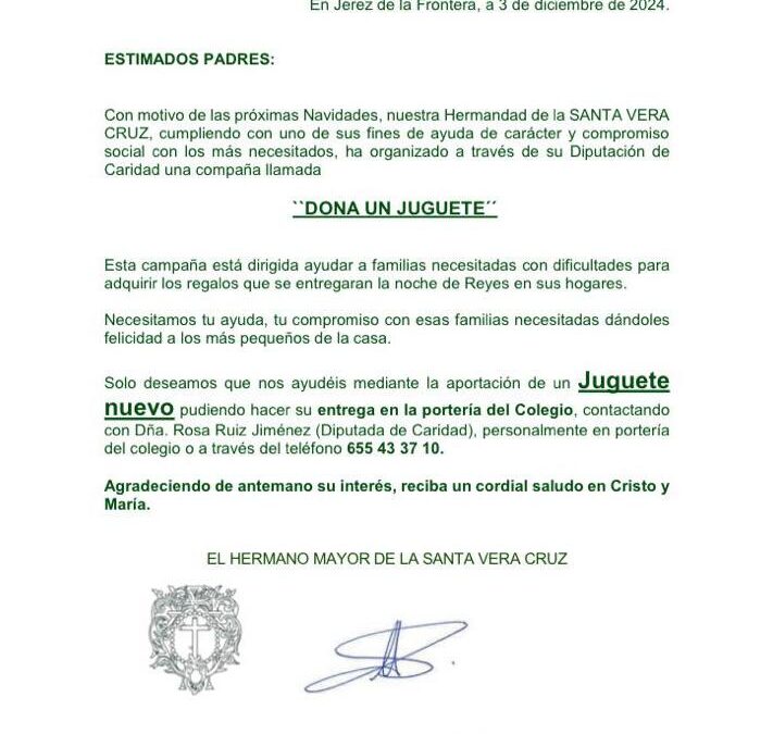 Campaña «Dona un juguete» en el Colegio del Pilar