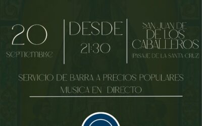 El sábado día 20 a las 21.30 horas Velá de la Merced en el Pasaje de la Santa Cruz