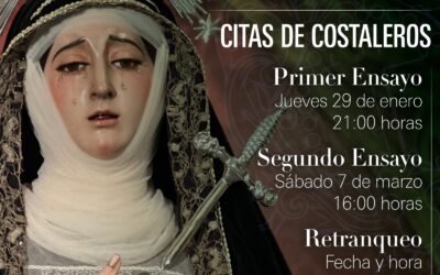 Citas de ensayos de costaleros del Paso de Palio