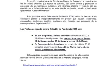 Reparto de Papeletas de Sitio 2026