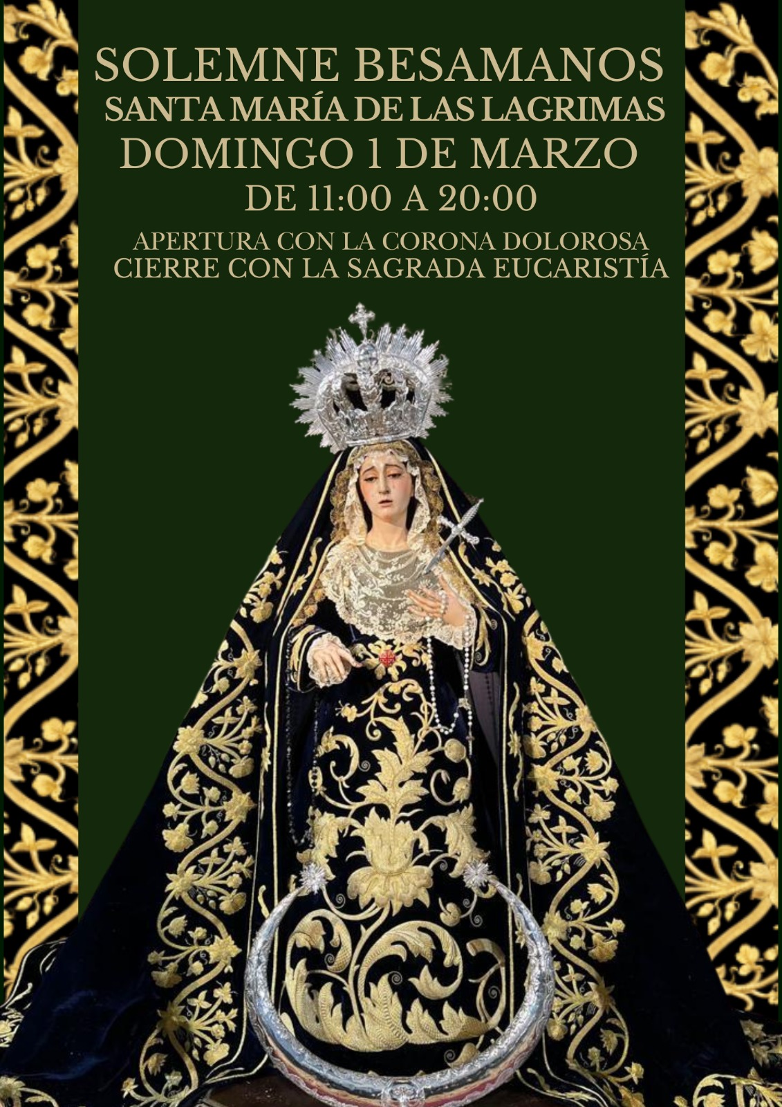 Foto Cartel Besamanos Virgen 2026