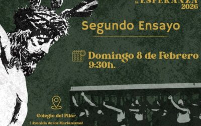 Este domingo 8 de febrero a las 09.30 horas, segundo ensayo de costaleros de la cuadrilla del paso de misterio