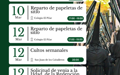 AGENDA SEMANAL 9-15 de marzo.