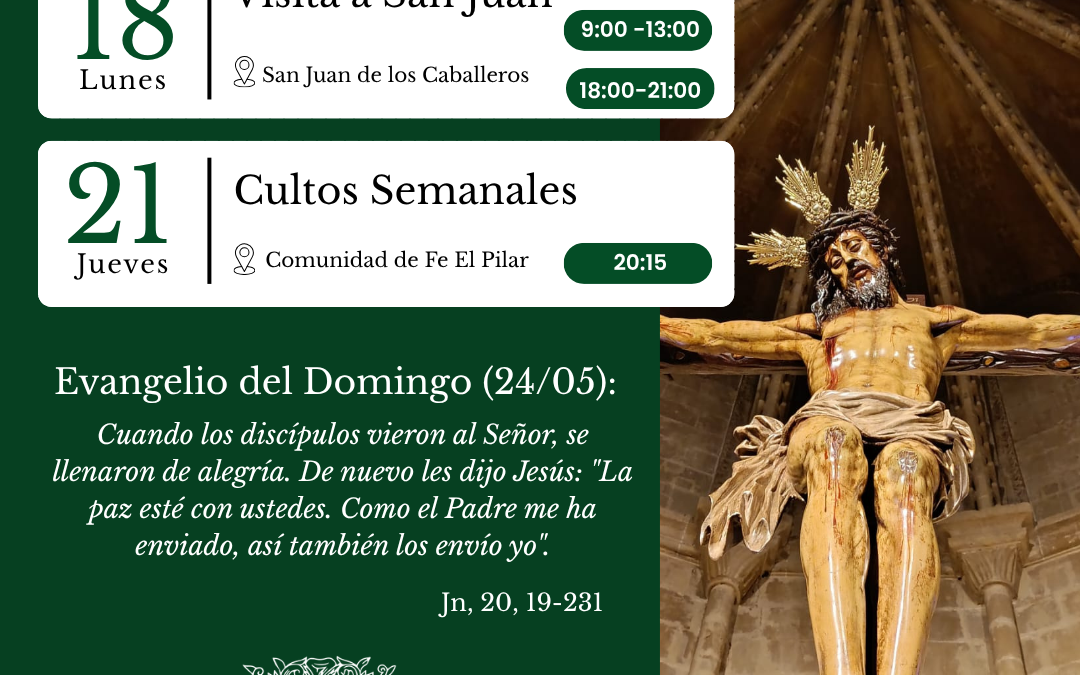 AGENDA SEMANAL | 18-24 de mayo.