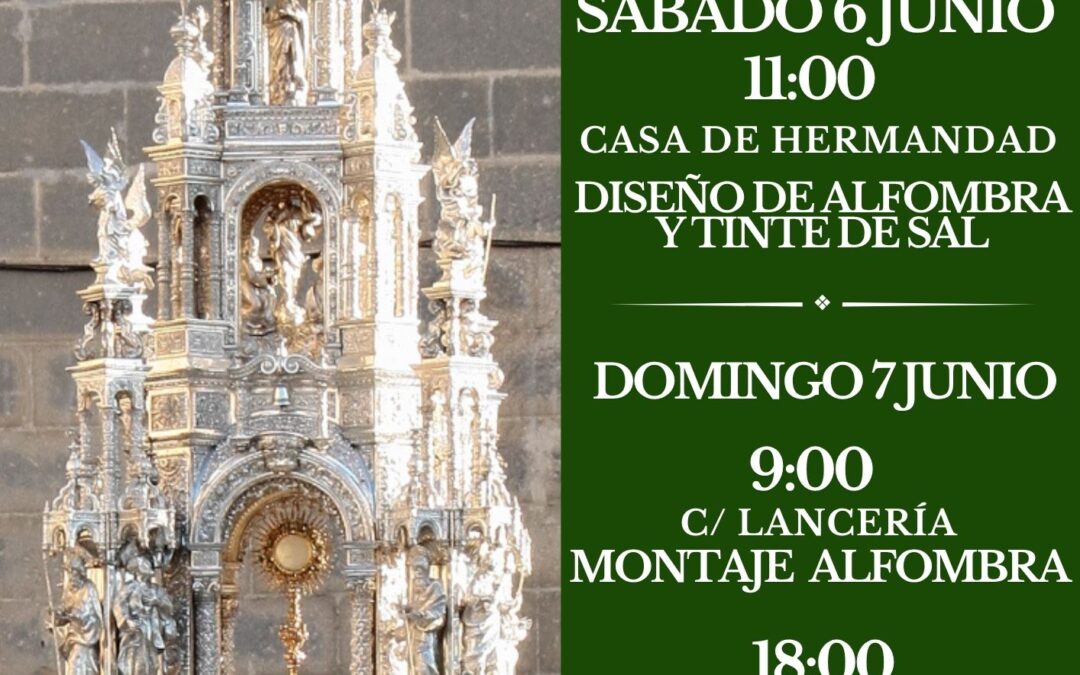 Actos con motivo del Corpus Christi 2026.