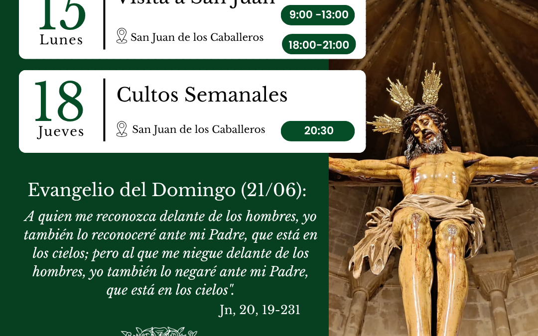 AGENDA SEMANAL | 15-21 de junio.