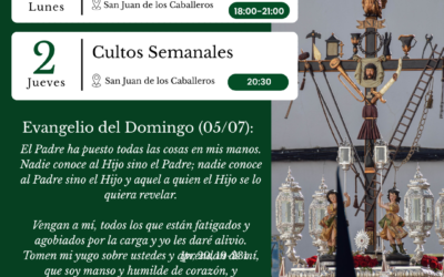 AGENDA SEMANAL | 29 junio – 5 julio.