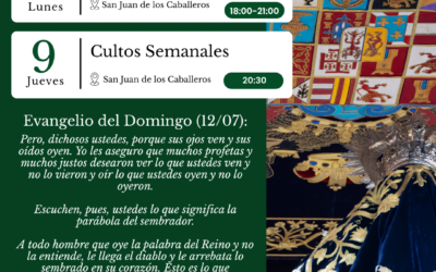AGENDA SEMANAL | 6-12 de julio.