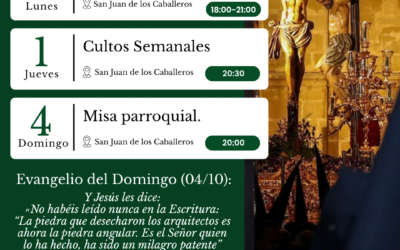 AGENDA SEMANAL | 28 septiembre – 4 octubre.