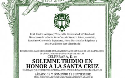 Solemne Triduo a la Santa Cruz.