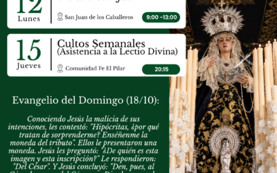 AGENDA SEMANAL | 12-18 de octubre.